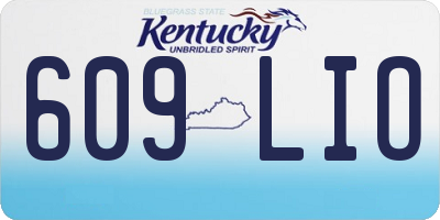 KY license plate 609LIO