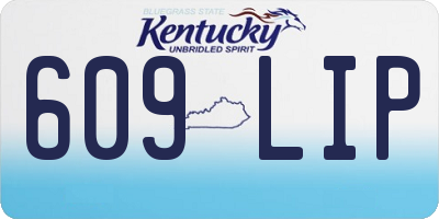KY license plate 609LIP