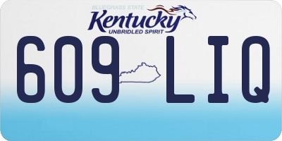 KY license plate 609LIQ