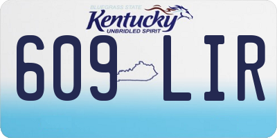 KY license plate 609LIR