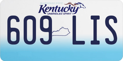 KY license plate 609LIS