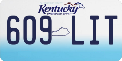 KY license plate 609LIT