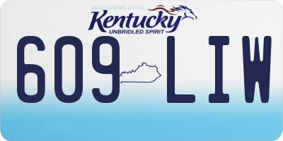 KY license plate 609LIW