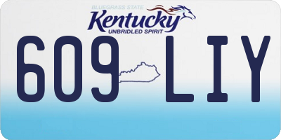 KY license plate 609LIY