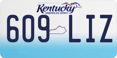 KY license plate 609LIZ