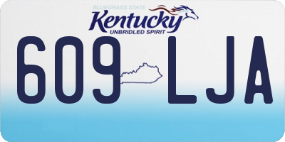 KY license plate 609LJA