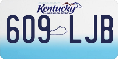 KY license plate 609LJB