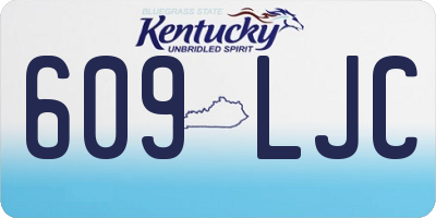 KY license plate 609LJC
