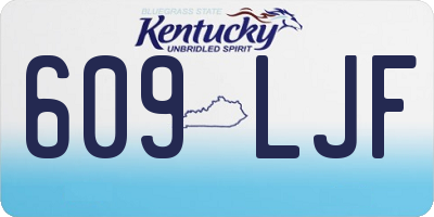 KY license plate 609LJF