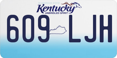 KY license plate 609LJH
