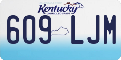 KY license plate 609LJM