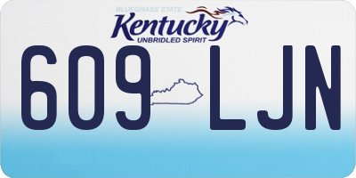 KY license plate 609LJN
