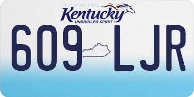 KY license plate 609LJR