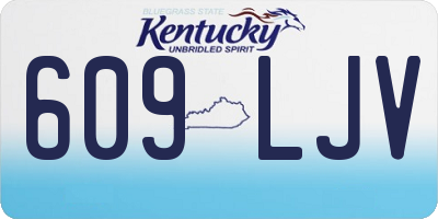 KY license plate 609LJV