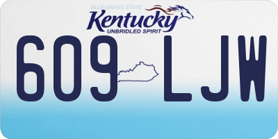 KY license plate 609LJW
