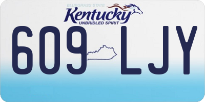 KY license plate 609LJY
