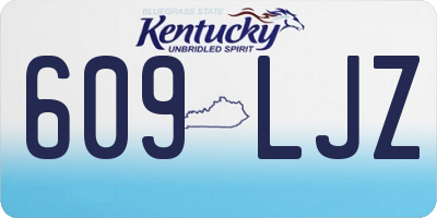 KY license plate 609LJZ