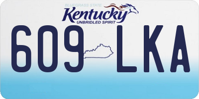 KY license plate 609LKA