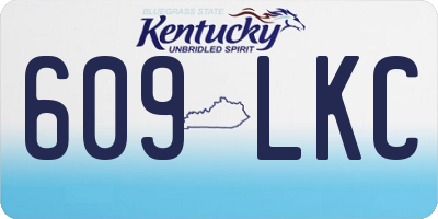 KY license plate 609LKC
