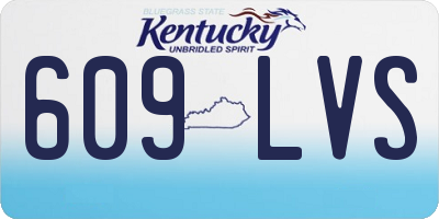 KY license plate 609LVS