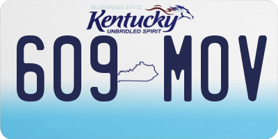 KY license plate 609MOV