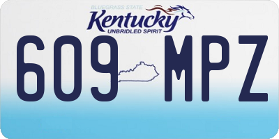 KY license plate 609MPZ