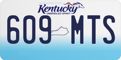 KY license plate 609MTS