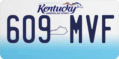 KY license plate 609MVF