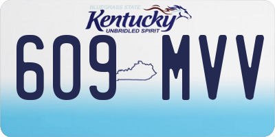 KY license plate 609MVV