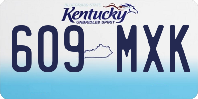 KY license plate 609MXK