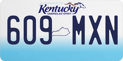 KY license plate 609MXN