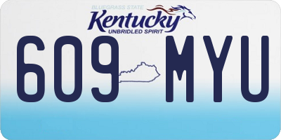 KY license plate 609MYU