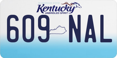 KY license plate 609NAL