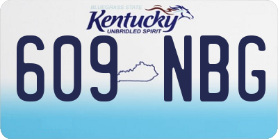 KY license plate 609NBG