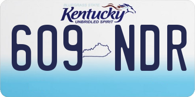 KY license plate 609NDR
