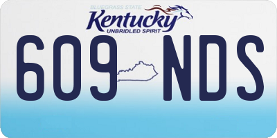 KY license plate 609NDS
