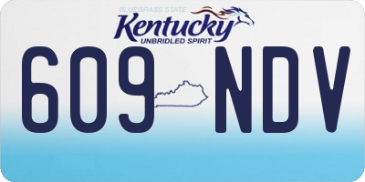 KY license plate 609NDV