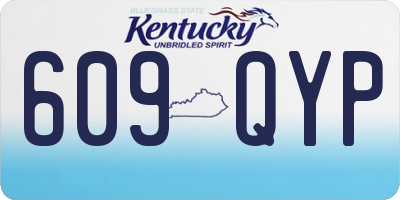 KY license plate 609QYP