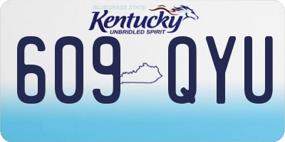 KY license plate 609QYU