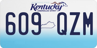 KY license plate 609QZM
