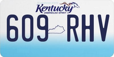 KY license plate 609RHV