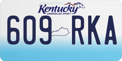 KY license plate 609RKA