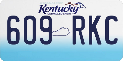 KY license plate 609RKC