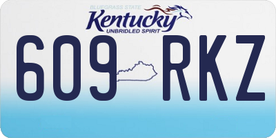 KY license plate 609RKZ