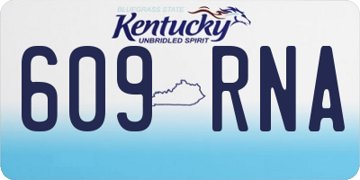 KY license plate 609RNA