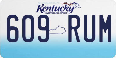 KY license plate 609RUM