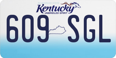 KY license plate 609SGL