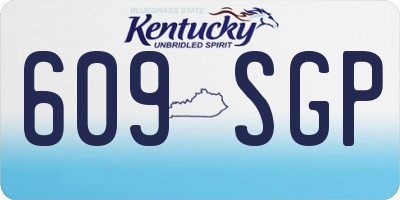 KY license plate 609SGP