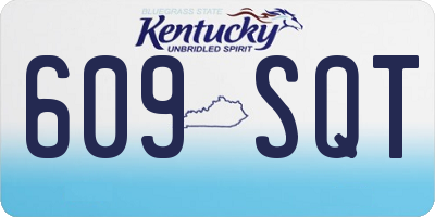 KY license plate 609SQT