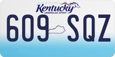KY license plate 609SQZ